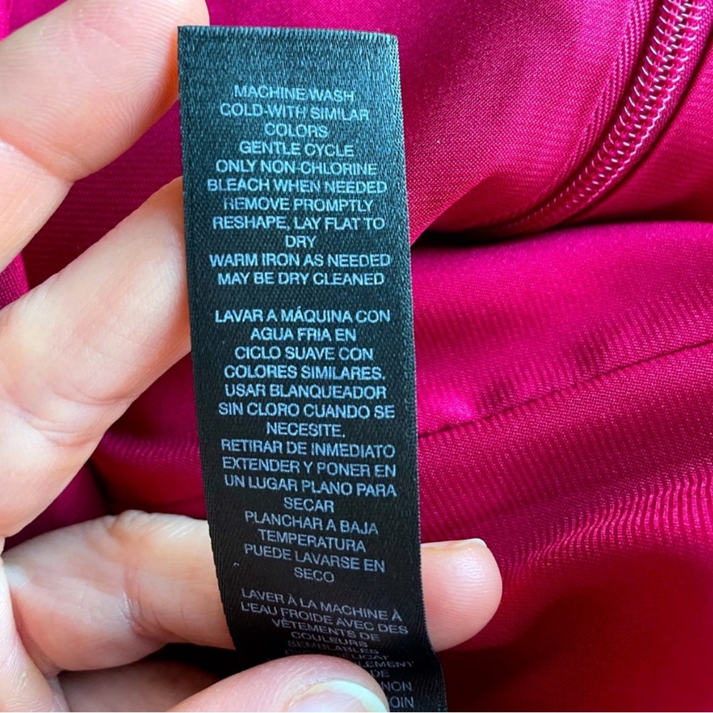 White House Black Market Magenta Dress View 2
